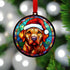 Labrador Fox Red in Santa Hat Suncatcher Decoration